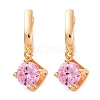 Brass Micro Pave Cubic Zirconia Leverback Earrings EJEW-K300-19G-4