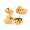 Chunk Letter 304 Stainless Steel Stud Earrings for Women EJEW-G386-01Y-G-2