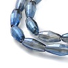 Electroplated Glass Beads Strands EGLA-H100-01-2