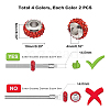 Rondelle 304 Stainless Steel Polymer Clay Rhinestone European Beads GPDL-UN0001-01-2