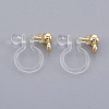 Brass Clip-on Earring Component KK-L169-09G-2