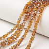 Electroplate Transparent Glass Beads Strands EGLA-A034-T3mm-M12-1