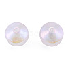 Rainbow Iridescent Plating Acrylic Beads OACR-N010-056-4
