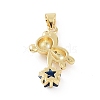 Brass Micro Pave Cubic Zirconia Pendants KK-E074-03G-04-2