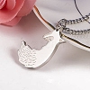 Stainless Steel Couple Fox Pendant Box Chain Necklaces Set PW-WG38AEC-01-5