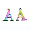 Ion Plating(IP) 304 Stainless Steel Alphabet Charms STAS-H122-A-M-1