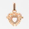 Rack Plating Brass Cage Pendants KK-S309-04G-1