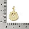 Brass Pave Shell Pendants KK-I708-07A-G-3