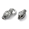 Tibetan Style 304 Stainless Steel Spring Gate Rings FIND-Z046-06AS-05-3