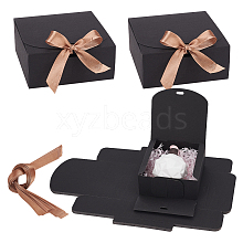 Square Cardboard Paper Jewelry Gift Boxes CBOX-WH0003-35B