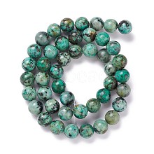 Natural African Turquoise(Jasper) Beads Strands G-E444-47-8mm