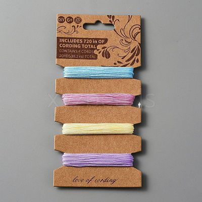 4 Colors Nylon Braided Cord OCOR-WH0077-38A-1