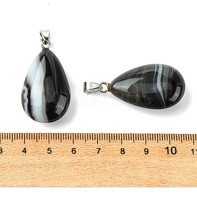 Natural Banded Agate Pendants GG-K002-09K-1