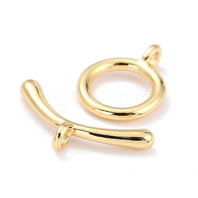 Rack Plating Brass Toggle Clasps X-KK-B036-09G-1