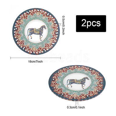Double-sided Printing Acrylic Crochet Basket Bases DIY-WH0387-40B-1
