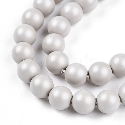 Baking Paint Pearlized Glass Pearl Bead Strands HY-N002-5mm-B05-1