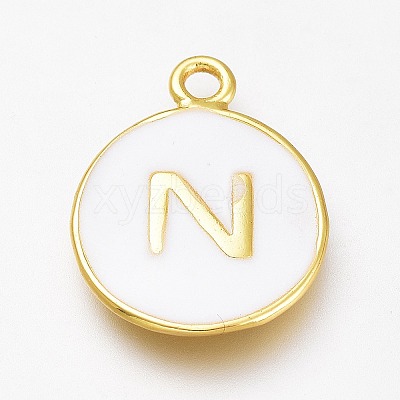 Brass Enamel Pendants KK-H103-01N-G-1