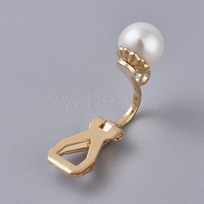 Brass Clip-on Earring Findings KK-WH0033-63G-1