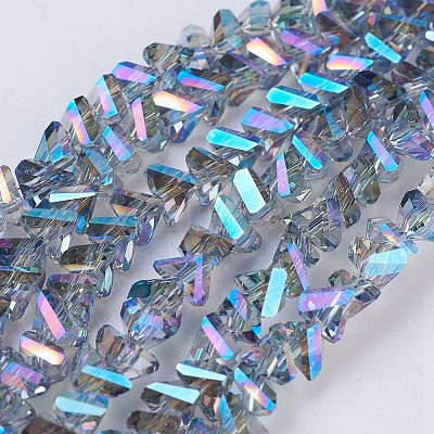 Electroplate Glass Beads Strands EGLA-J145-6mm-FR03-1