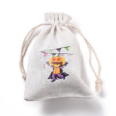 Halloween Cotton Cloth Storage Pouches ABAG-M004-01M-1