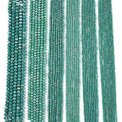 Electroplate Glass Beads Strands X-EGLA-A044-P1mm-B31-1