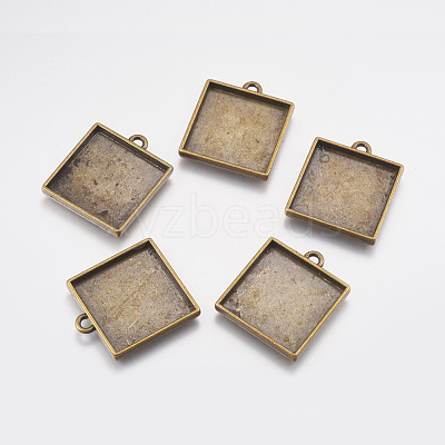 Alloy Pendant Cabochon Settings PALLOY-A19951-AB-FF-1
