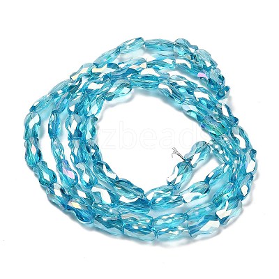 Electroplate Glass Beads Strands EGLA-P066-01A-AB14-1