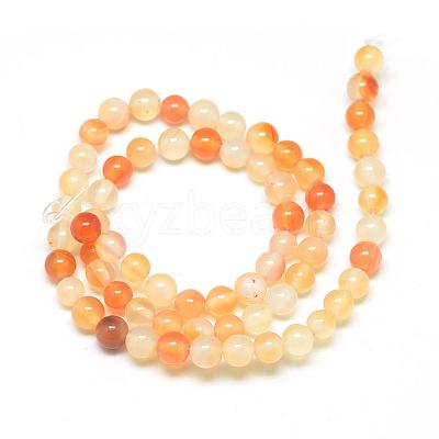 Natural Carnelian Beads Strands G-Q462-6mm-45-1