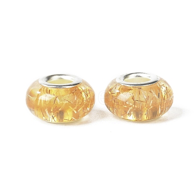 Rondelle Resin European Beads RPDL-A001-01-10-1