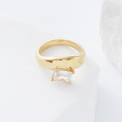 304 Stainless Steel Glass Finger Rings LS-MD8256-3-1