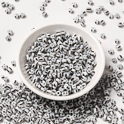6/0 Opaque Colours Seep Glass Seed Beads SEED-F003-04A-12-1