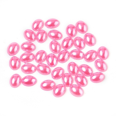 ABS Plastic Imitation Pearl Cabochons SACR-R755-8x6mm-Z6-1