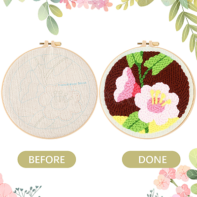 DIY Punch Needle Embroidery Starter Kits for Beginners DIY-WH20013-88B-1
