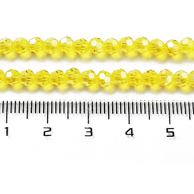 Electroplate Transparent Glass Beads Strands EGLA-A035-T4mm-A03-1