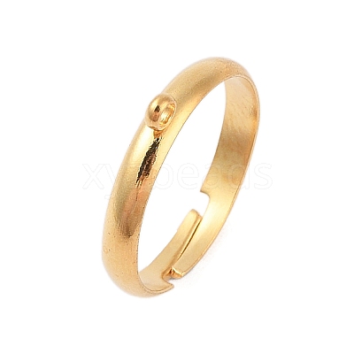 304 Stainless Steel Open Cuff Rings Findings STAS-K278-03G-1