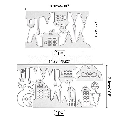 Carbon Steel Cutting Dies Stencils DIY-WH0170-353-1