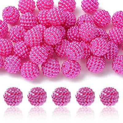 Imitation Pearl Acrylic Beads OACR-FS0001-45B-1