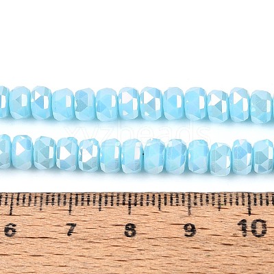 Electroplate Opaque Glass Beads Strands EGLA-N022-05B-A02-1