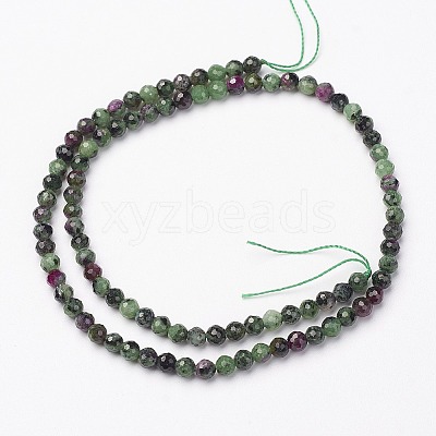 Natural Ruby in Zoisite Bead Strands G-P213-35-1