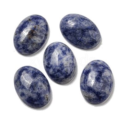 Natural Blue Spot Jasper Cabochons G-C115-01A-36-1