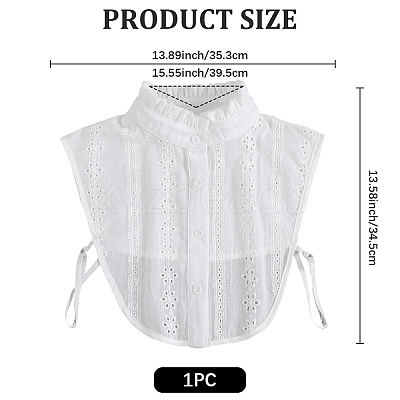 Detachable Cotton Shirt Women False Collar DIY-WH20048-038-1