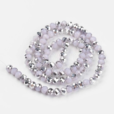 Electroplate Glass Beads Strands X-EGLA-A034-J8mm-M04-1