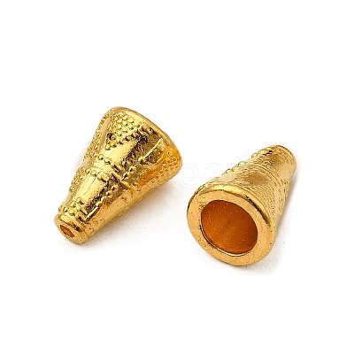 Tibetan Style Cone Alloy Bead Caps TIBE-Q044-13G-RS-1