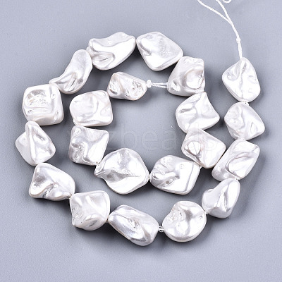 Electroplated Natural Freshwater Shell Beads Strands SHEL-R113-01F-1