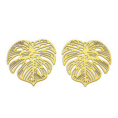 Spray Painted 430 Stainless Steel Filigree Pendants STAS-TAC0018-26C-1