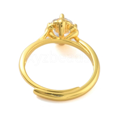 Clear Cubic Zirconia Adjustable Rings RJEW-L120-018G-08-1