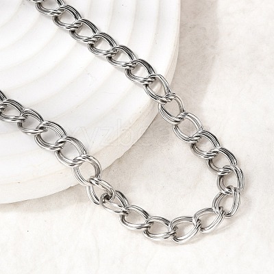 6.5MM 201 Stainless Steel Double Link Chains Necklaces for Unisex NJEW-K302-05P-1