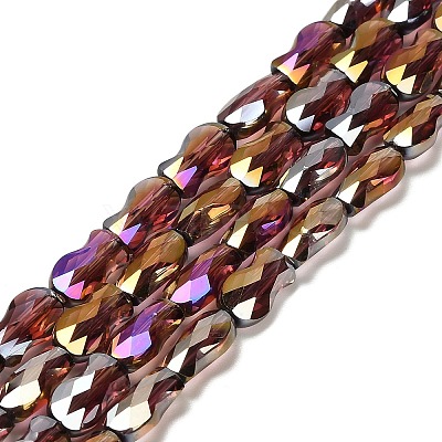 Electroplate Glass Beads Strands EGLA-P066-01A-AB13-1