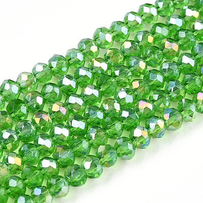 Electroplate Glass Beads Strands EGLA-A044-T2mm-B11-1