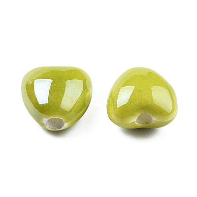 Pearlized Handmade Porcelain Beads X1-PORC-T007-21-09-1